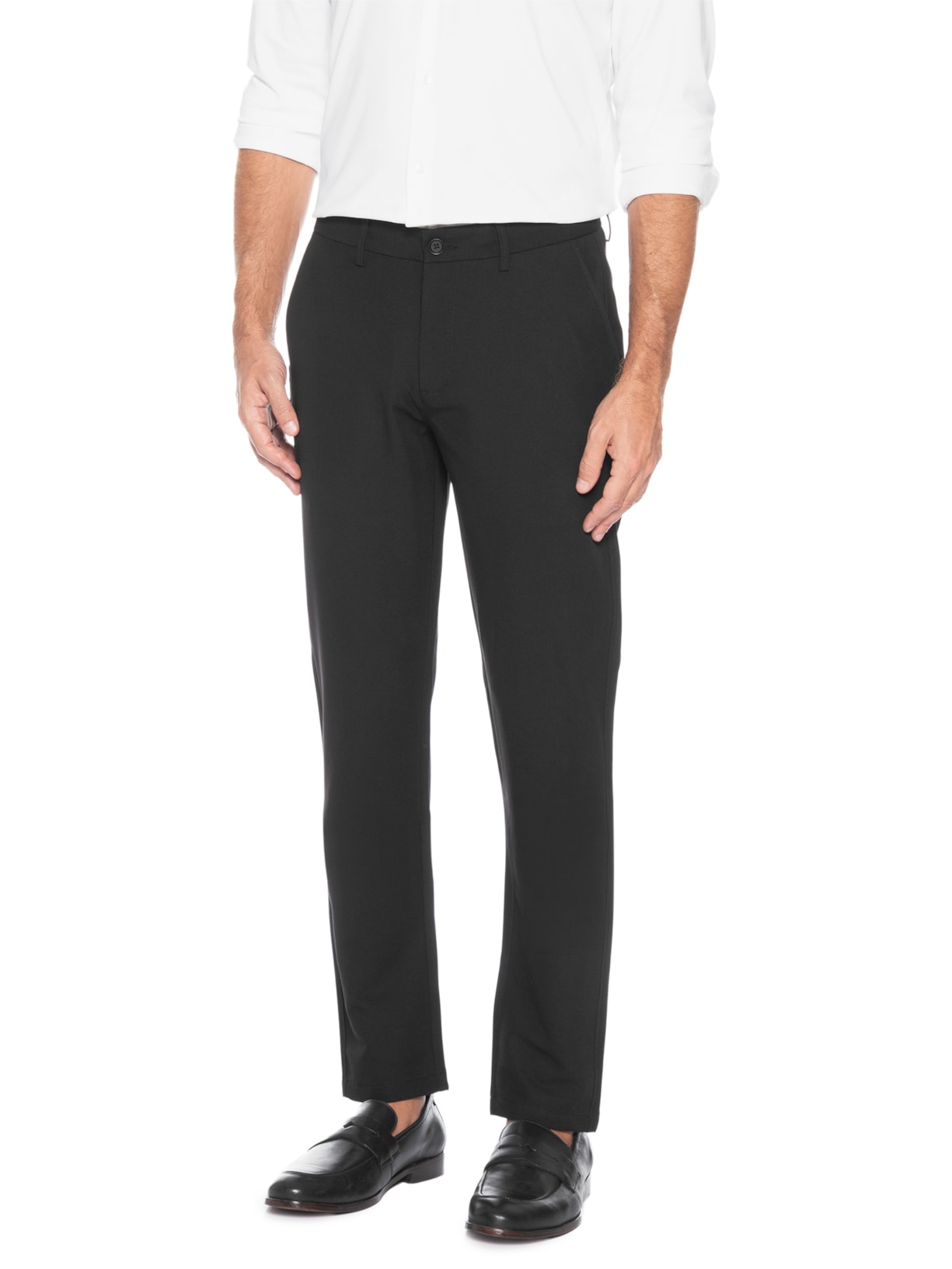 Calça Masculina Alfaiataria Reta Preto '2 Essential