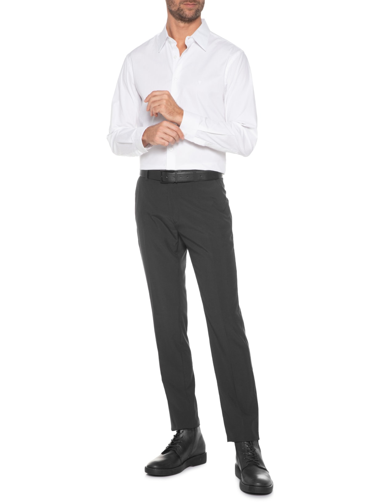 Calça Masculina Alfaiataria Risca Preto '2 Essential