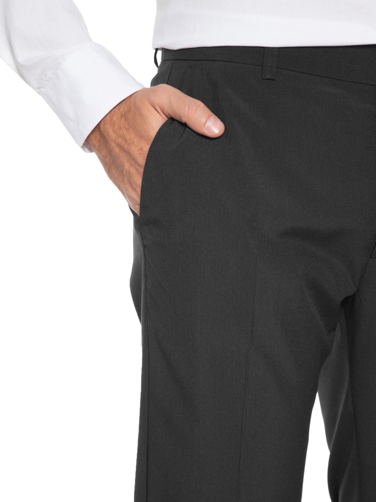Calça Masculina Alfaiataria Risca Preto '2 Essential