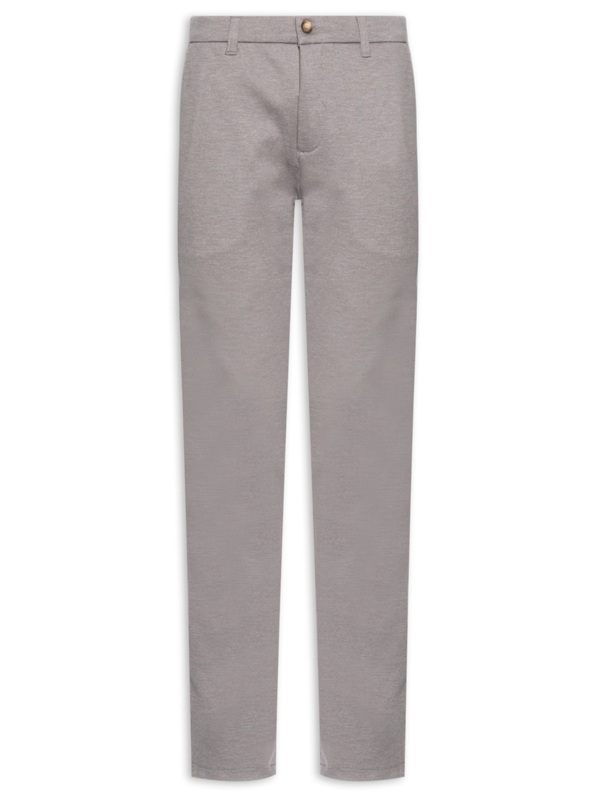 Calça Masculina Alfaiataria Slim Fit Em Malha - Cinza