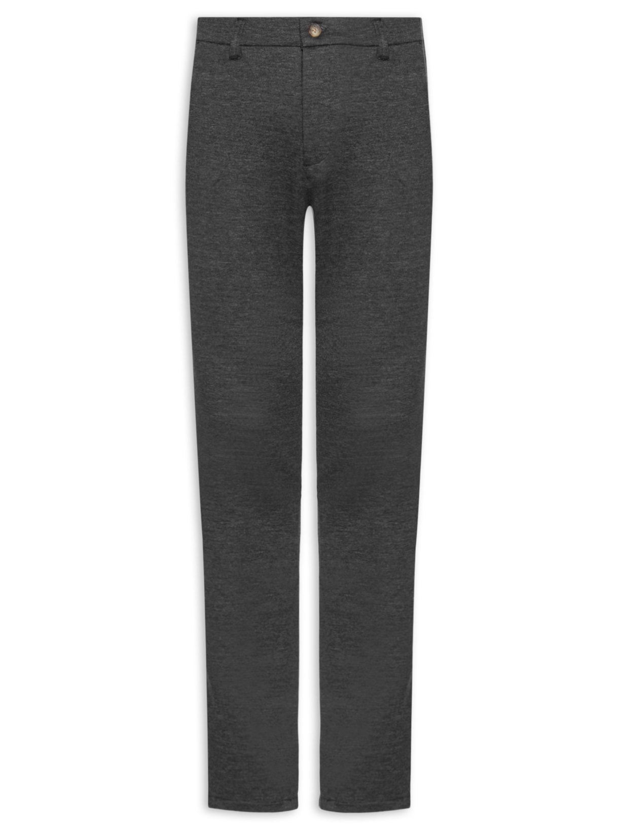 Calça Masculina Alfaiataria Slim Fit em Malha - Preto