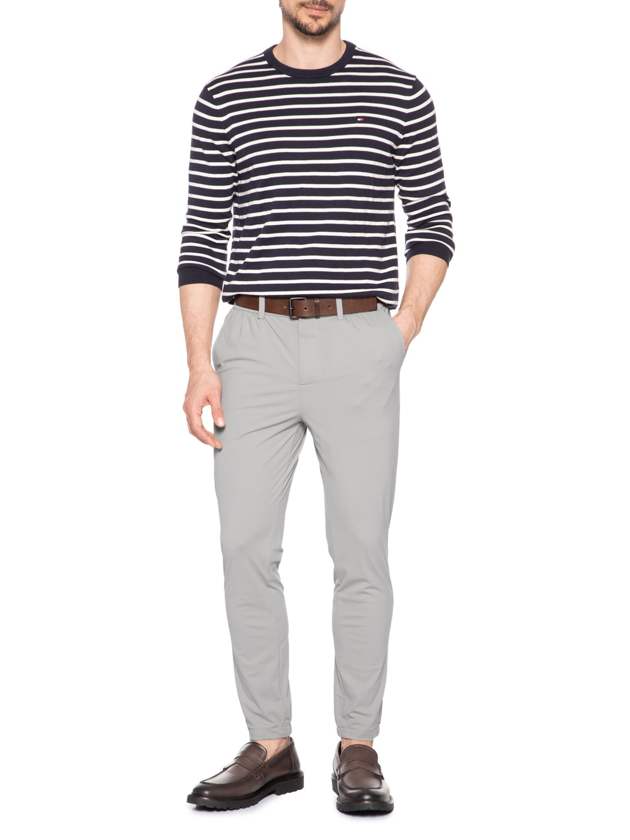 Calça Masculina Alfaiataria Tech Cinza '2 Essential