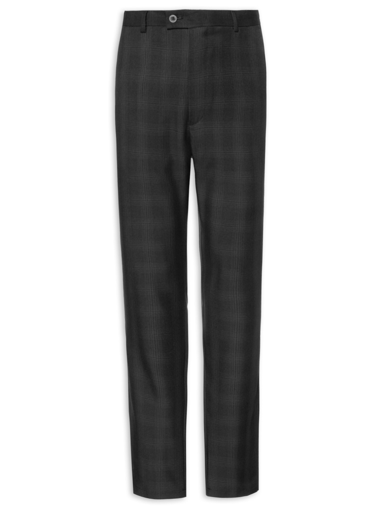 Calça Masculina Alfaiataria Xadrez Reta - Preto