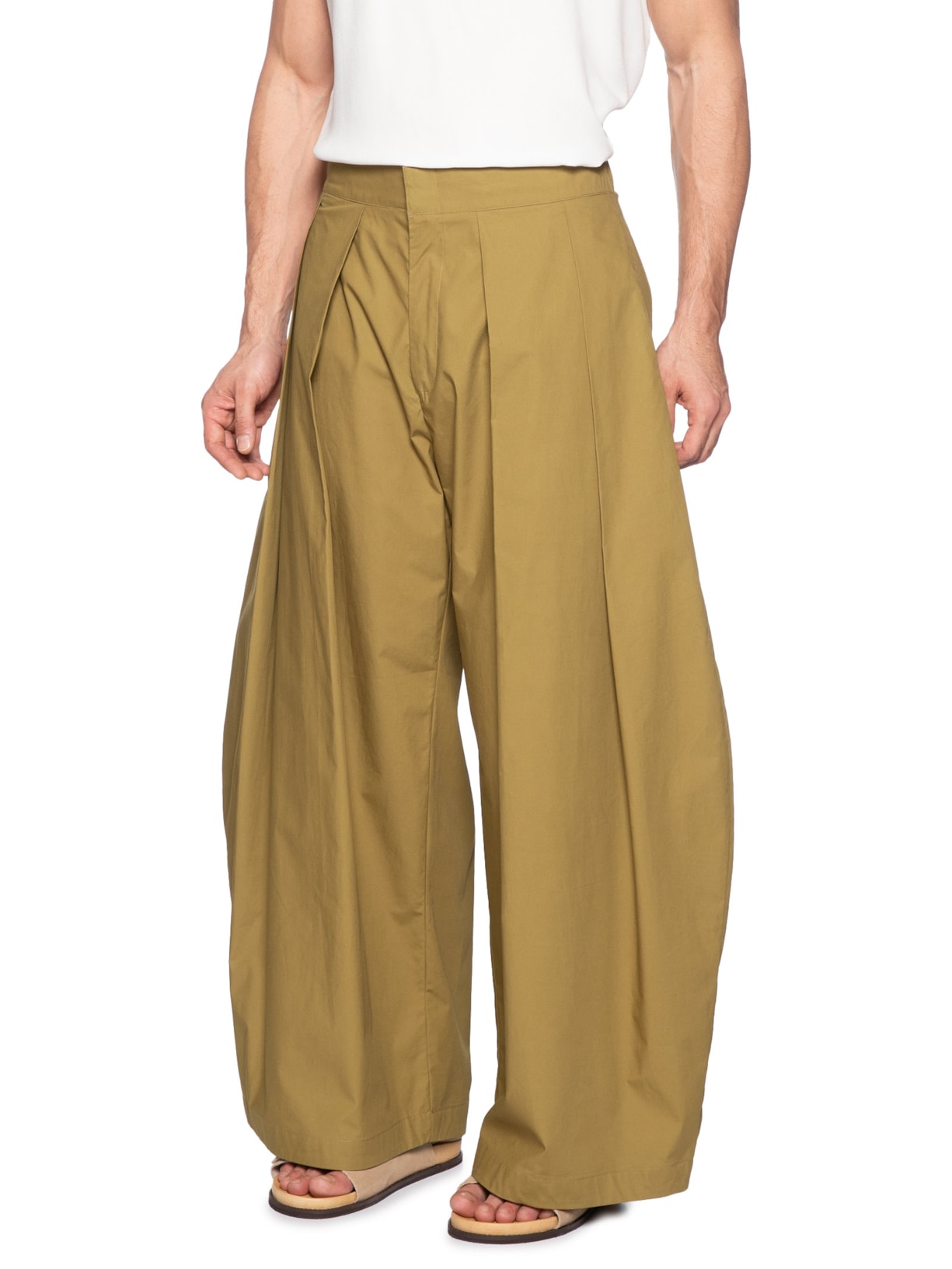 Calça Masculina Algodão Max Pregas Verde Handred