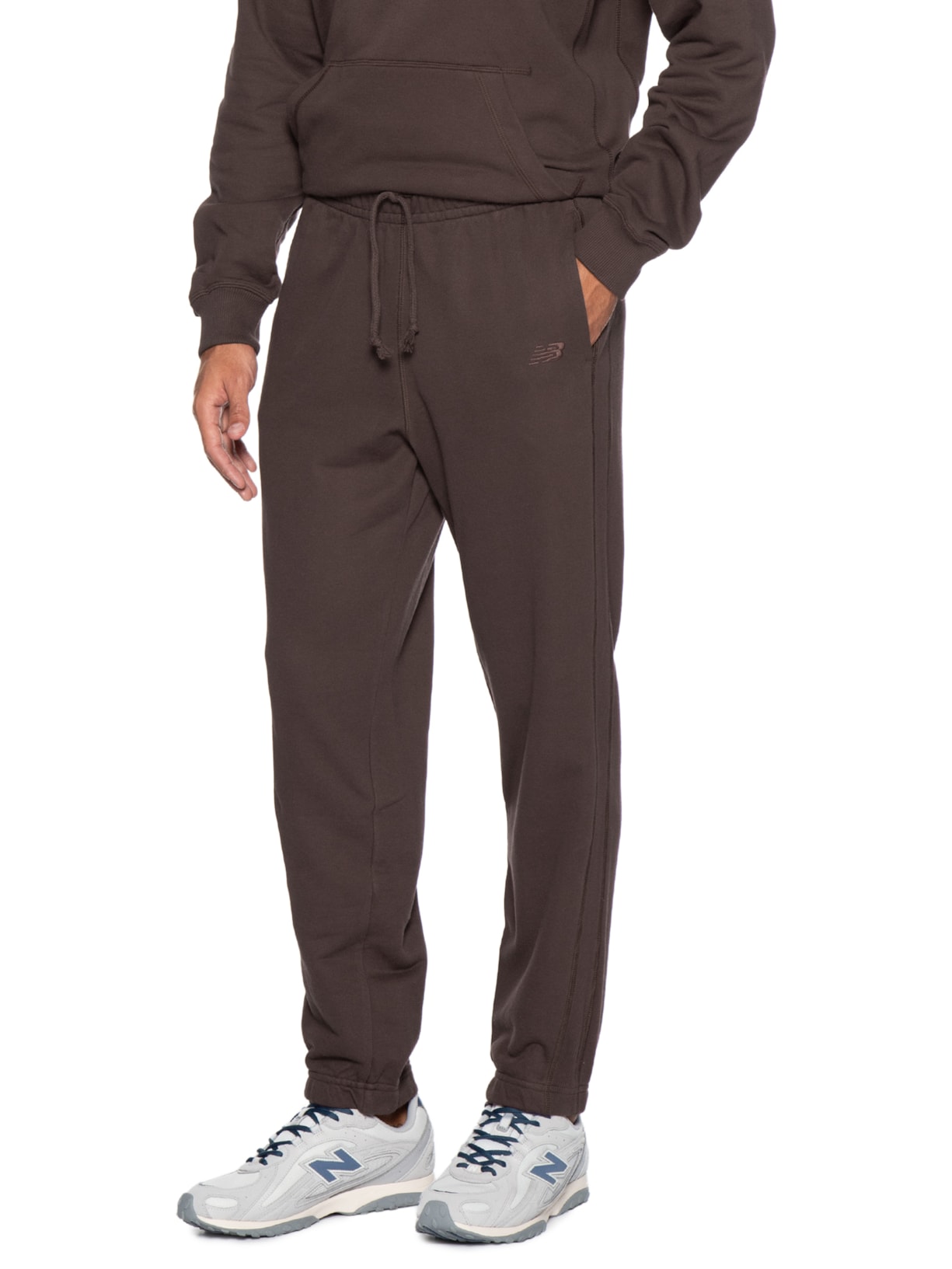 Calça Masculina Athletics Small Logo Marrom New Balance