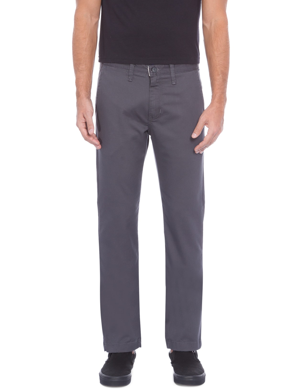 Calça Masculina Authentic Chino Stretch Asphalt Cinza Vans