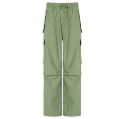 Calça Masculina Baggy Field Cargo Sarja - Verde