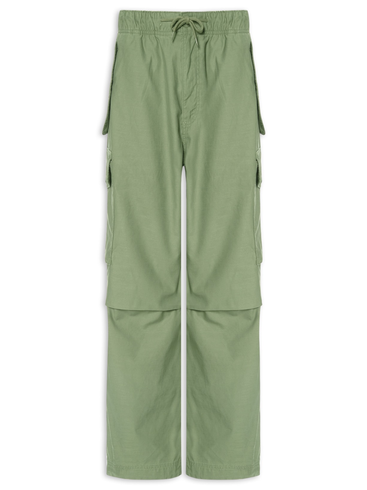 Calça Masculina Baggy Field Cargo Sarja - Verde