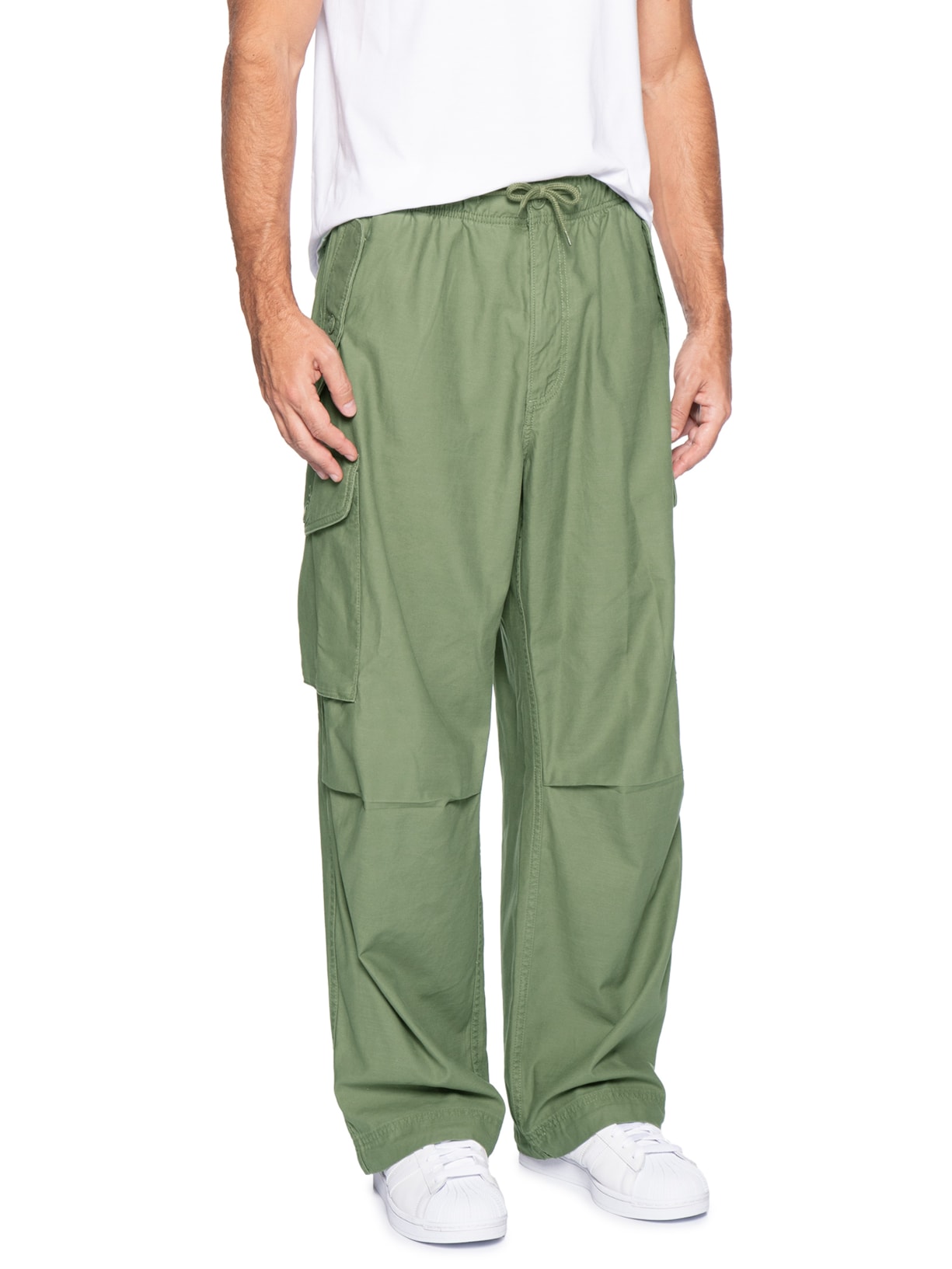 Calça Masculina Baggy Field Cargo Sarja Verde Levi's
