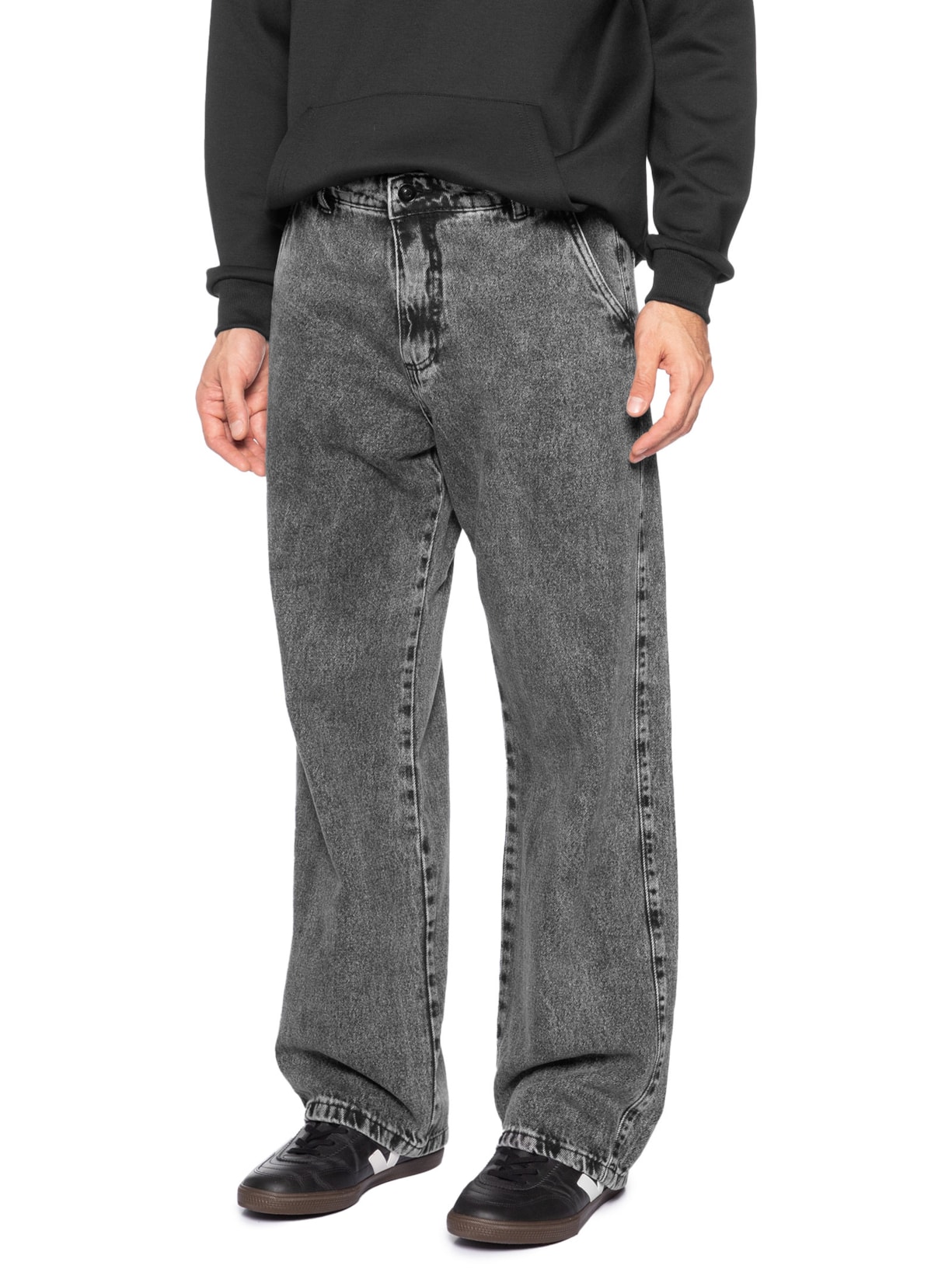 Calça Masculina Baggy Jeans Preto Basiq Men