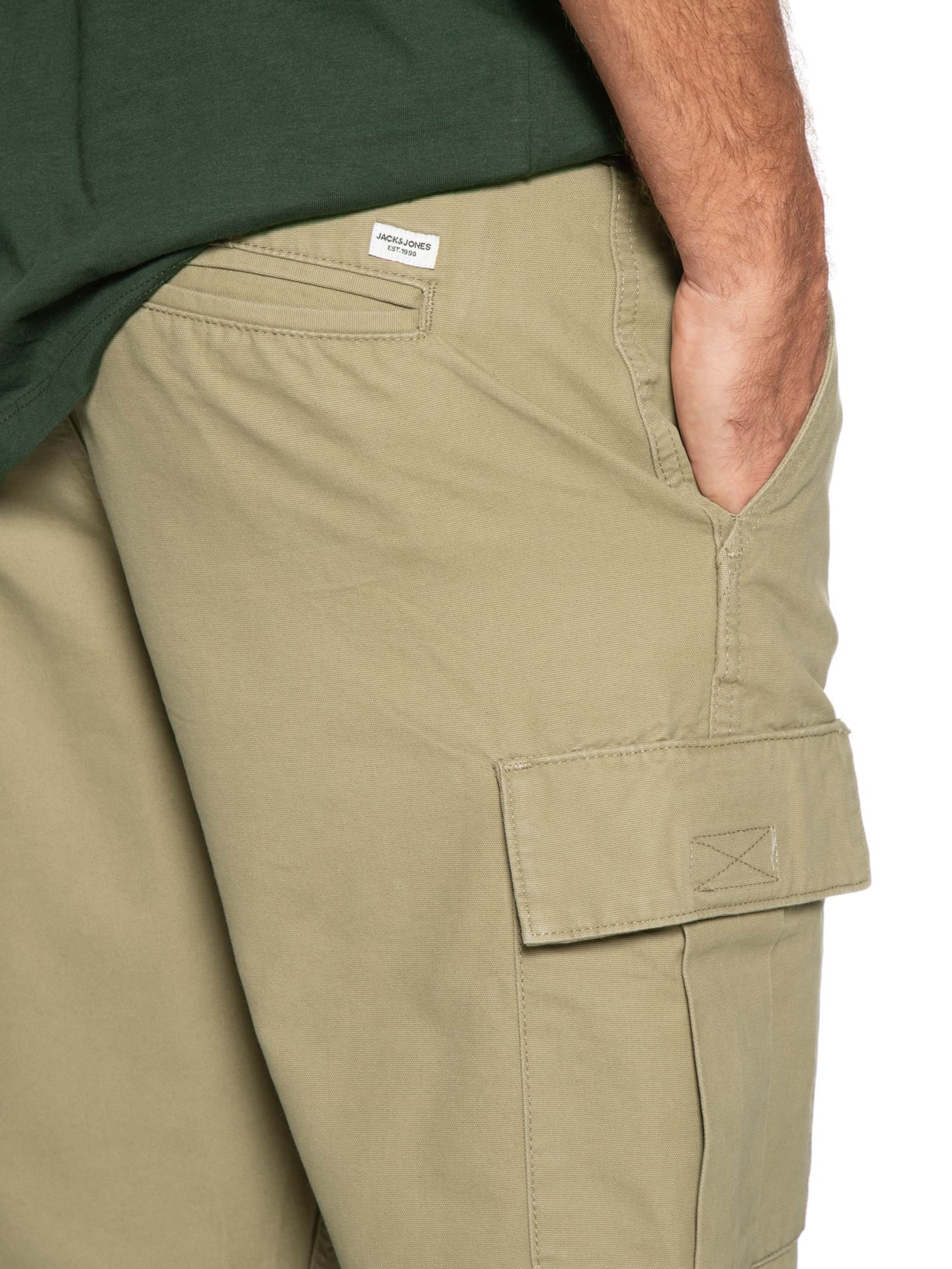 Calça Masculina Barkley Cargo Bege Jack & Jones