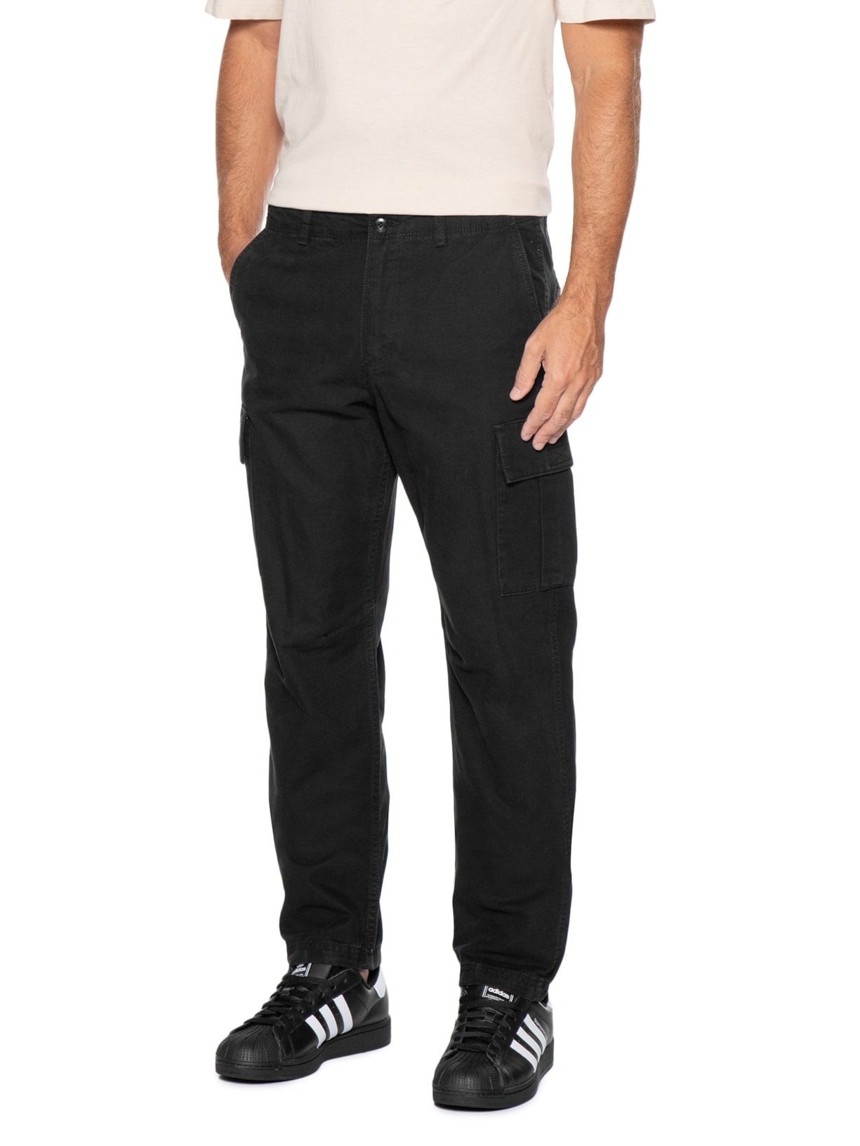 Calça Masculina Barkley Cargo Preto Jack & Jones