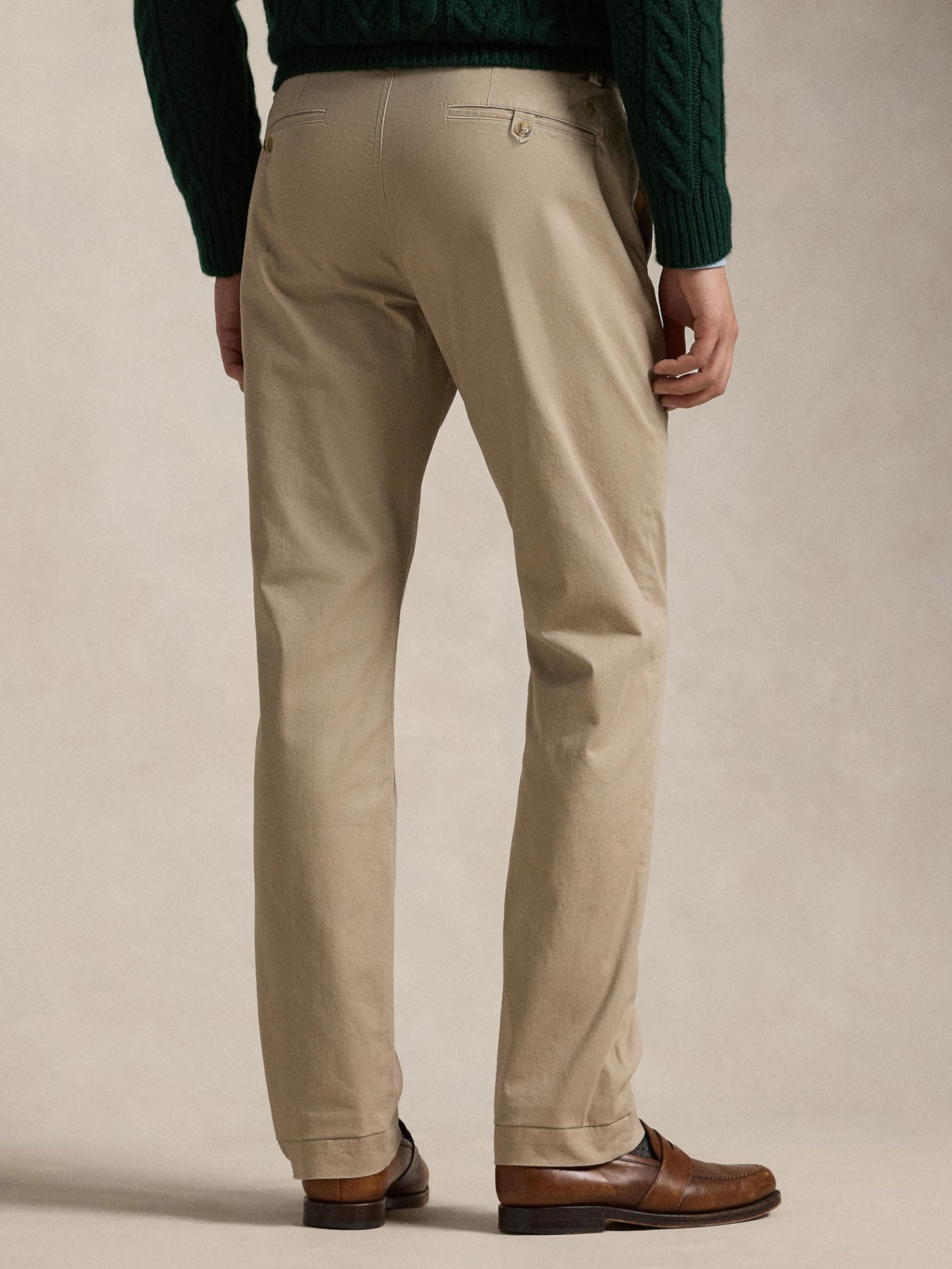 Calça Masculina Bedford Stretch Fit Twill Bege Polo Ralph Lauren