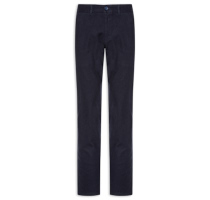 Calça Masculina Blend Linho Casual Reta - Azul - 2 Essential