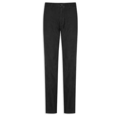 Calça Masculina Blend Linho Casual Reta - Preto - 2 Essential