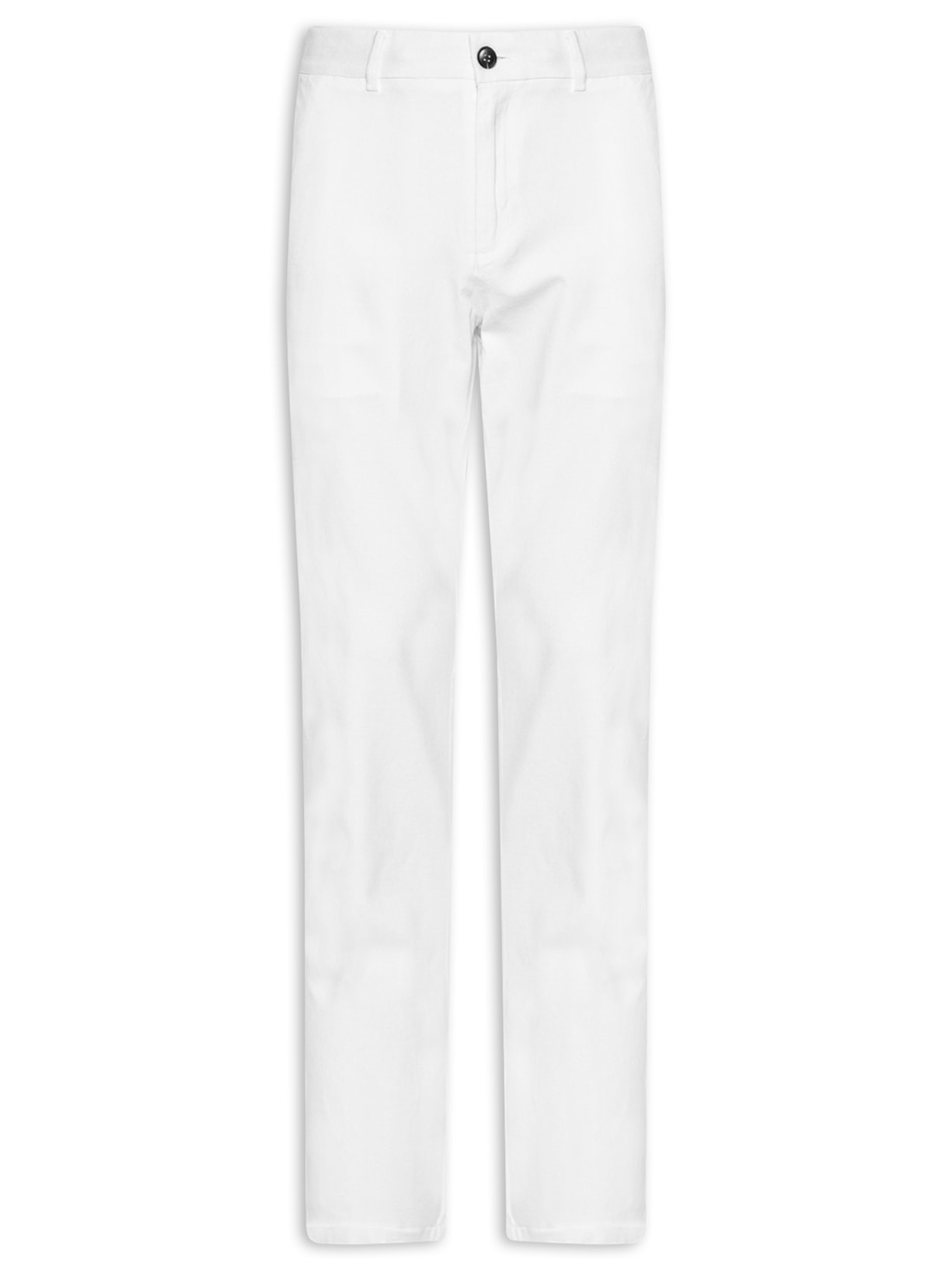 Calça Masculina Blend Linho Casual Reta – Branco