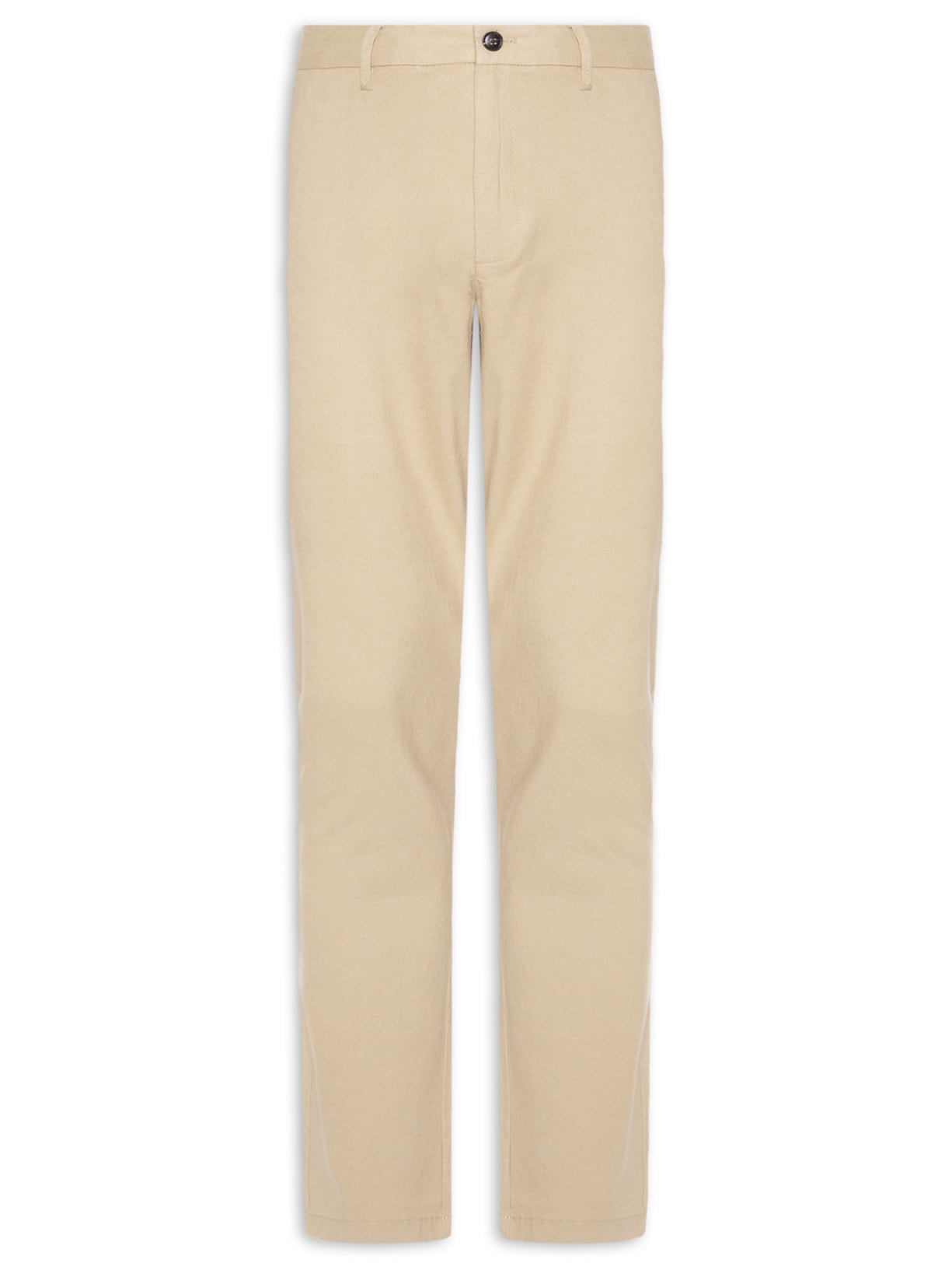 Calça Masculina Blend Linho Reta Bege '2 Essential