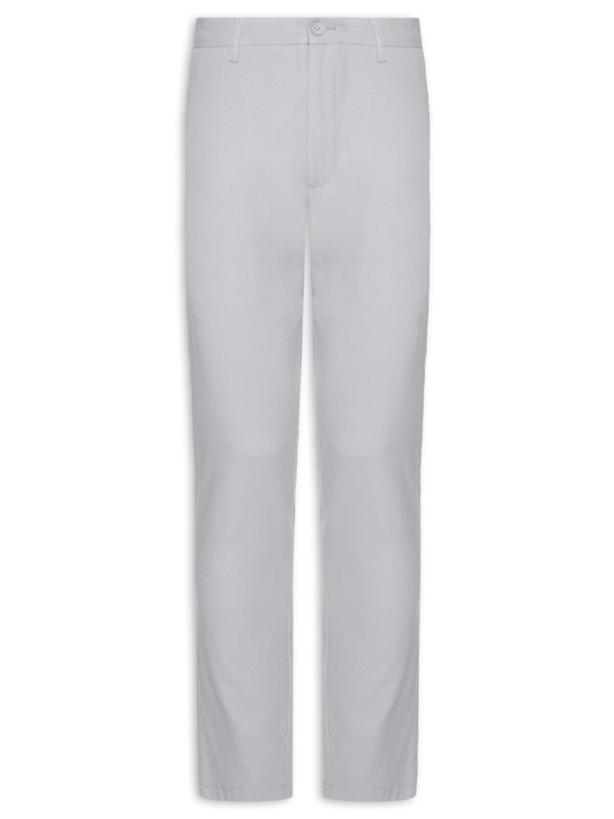 Calça Masculina Blend Linho Reta Cinza '2 Essential