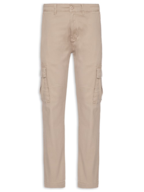 Calça Masculina Bolso Cargo - Bege