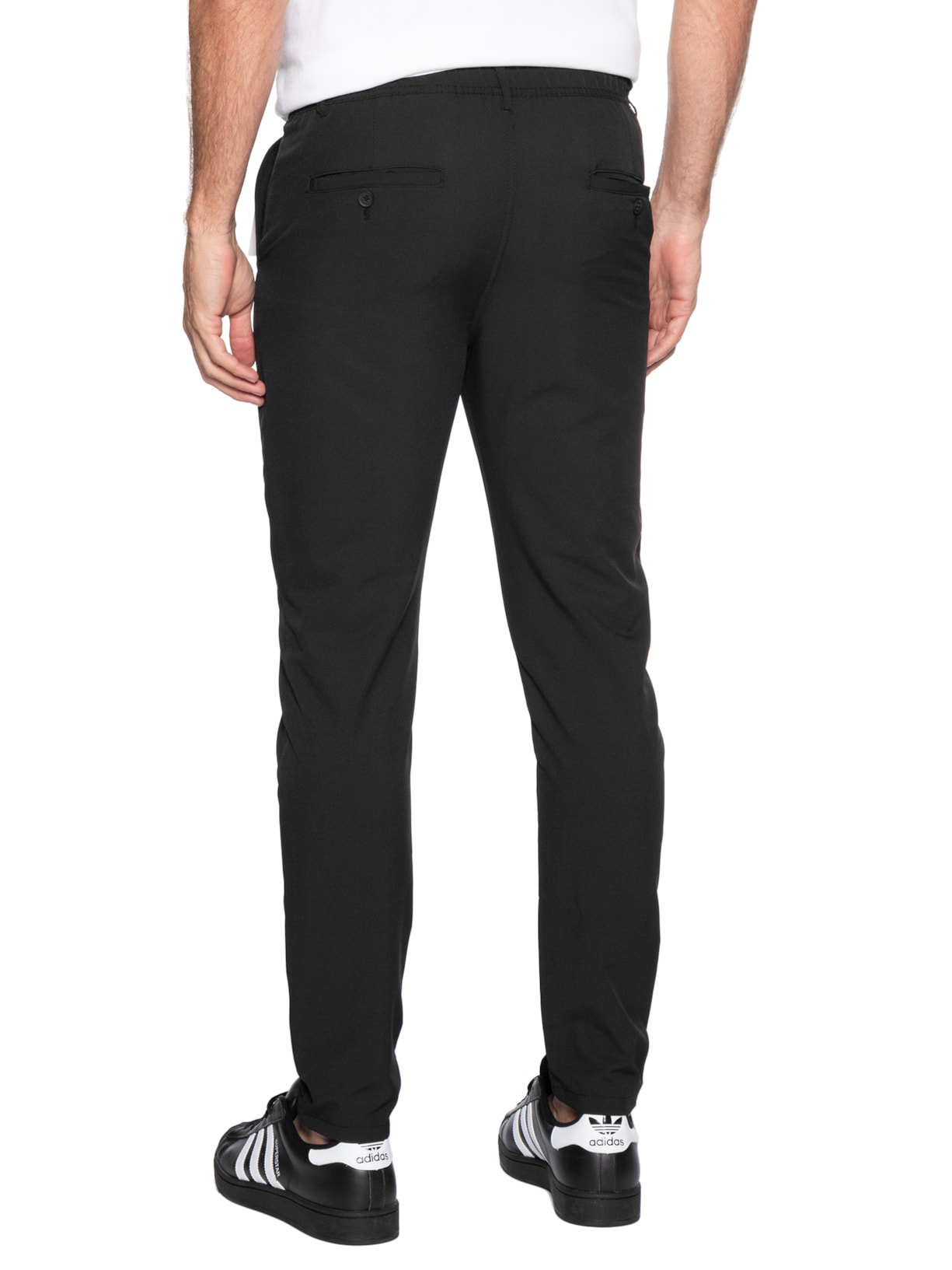 Calça Masculina Bolso Faca Slim Preto Basiq Men