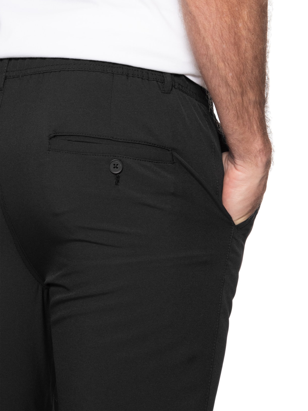 Calça Masculina Bolso Faca Slim Preto Basiq Men