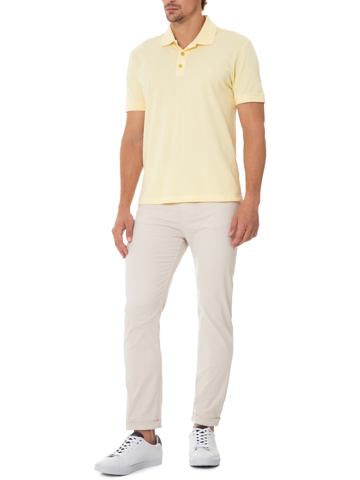 Calça Masculina Canvas Tradicional 5 Pockets Bege Vr