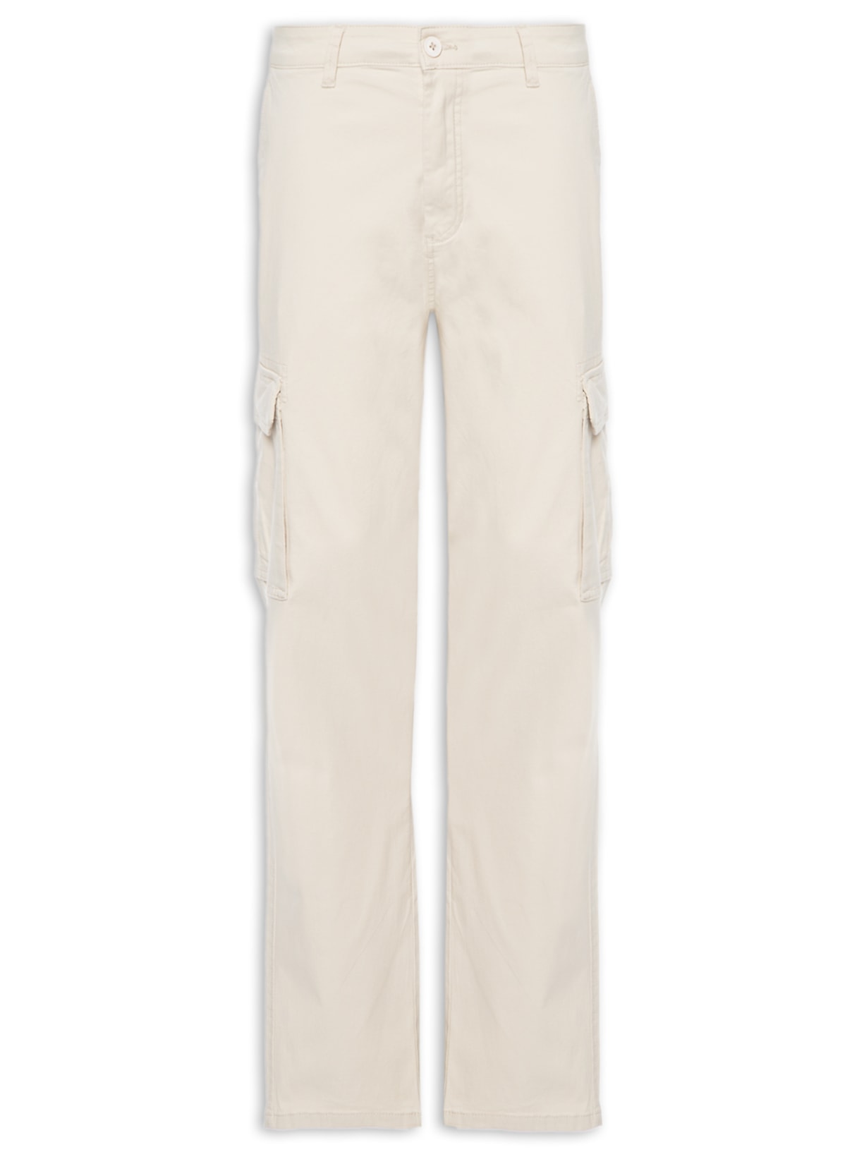 Calça Masculina Cargo Em Sarja - Bege