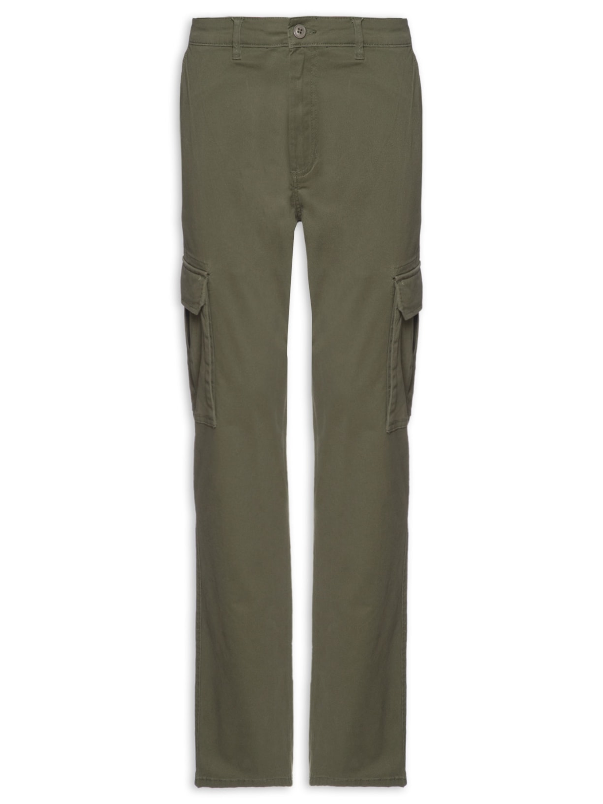 Calça Masculina Cargo Em Sarja - Verde