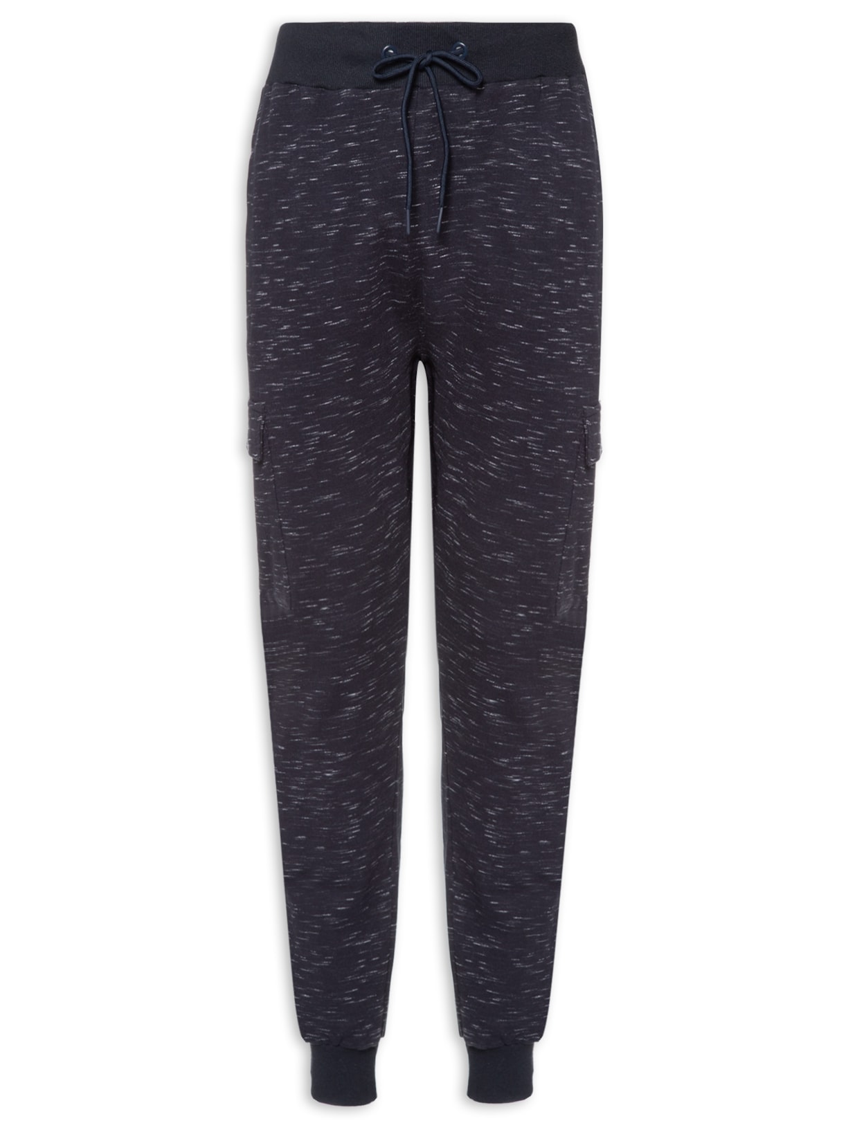 Calça Masculina Cargo Moletom - Azul