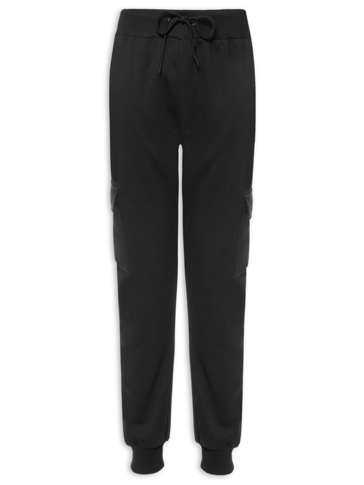 Calça Masculina Cargo Moletom - Preto
