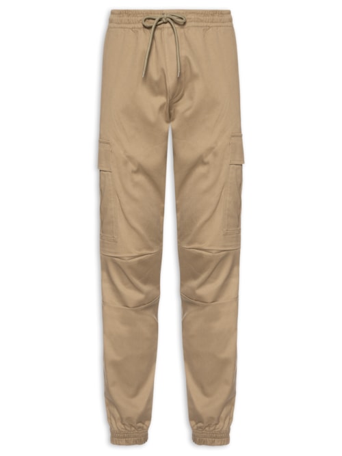 Calça Masculina Cargo Relaxed Fit - Bege