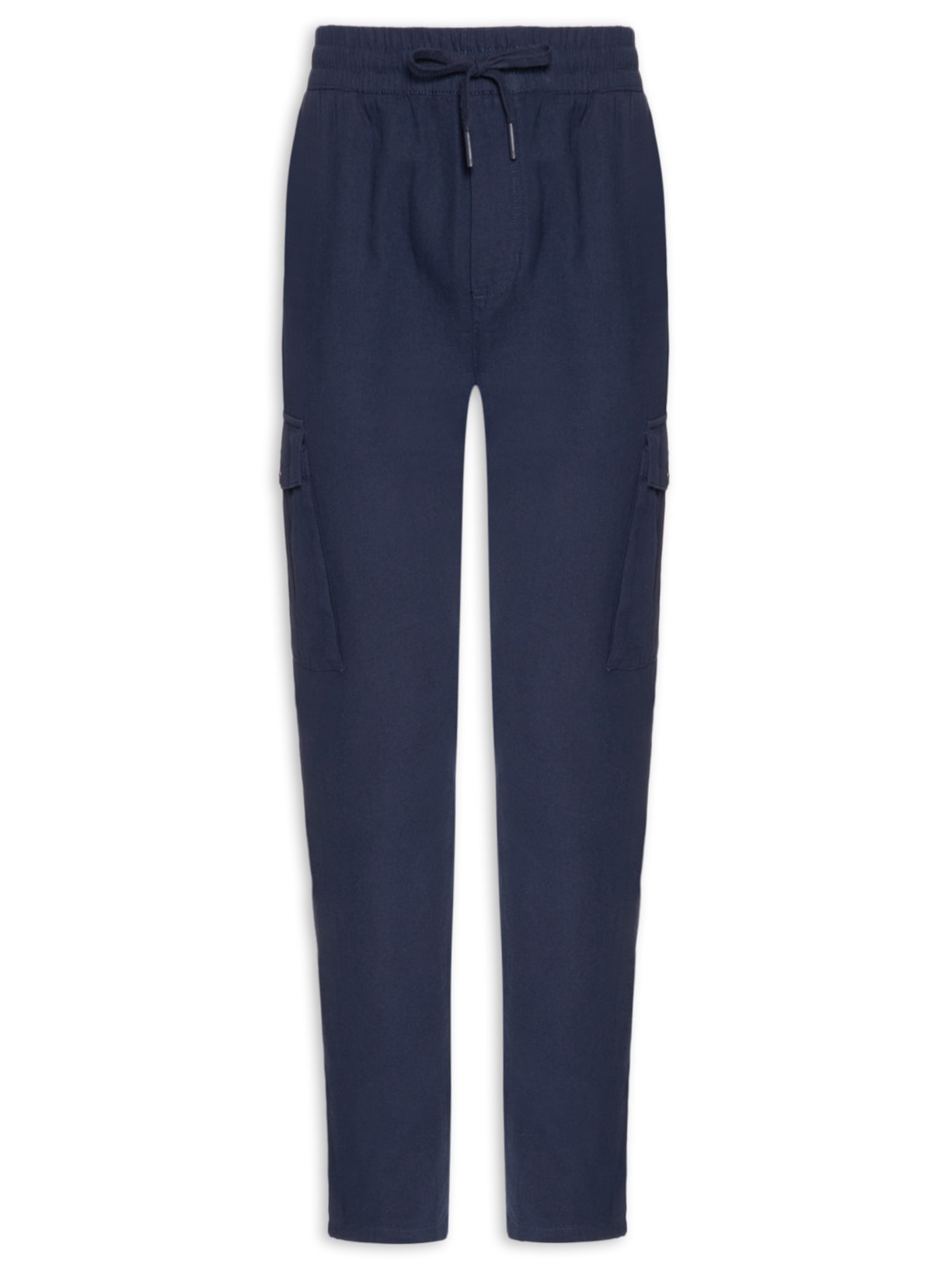 Calça Masculina Cargo Reta Azul Basiq Men