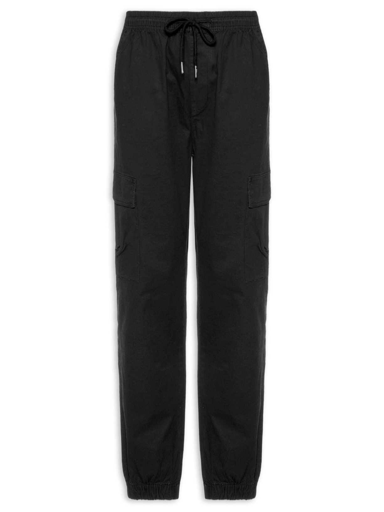 Calça Masculina Cargo Sarja - Preto