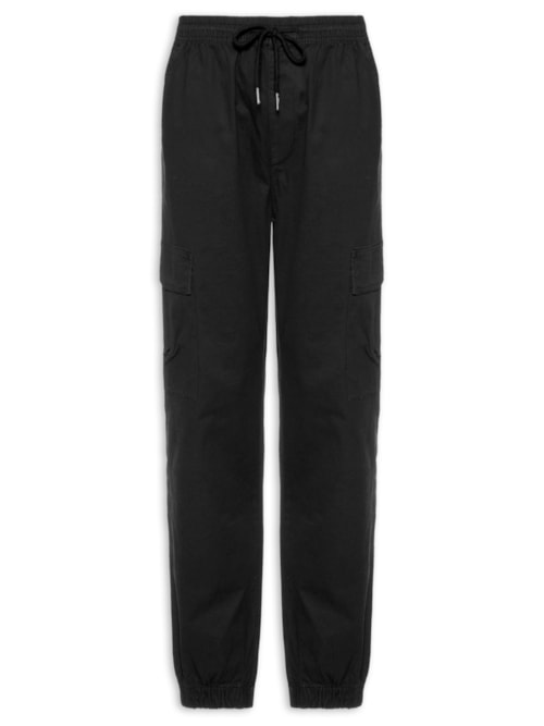 Calça Masculina Cargo Sarja - Preto