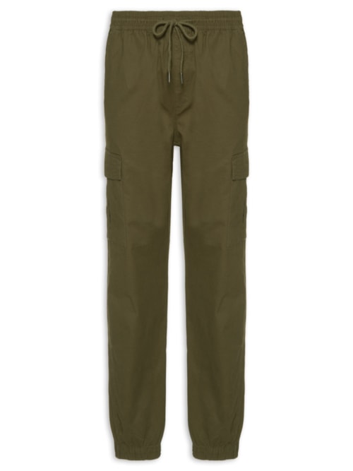 Calça Masculina Cargo Sarja - Verde