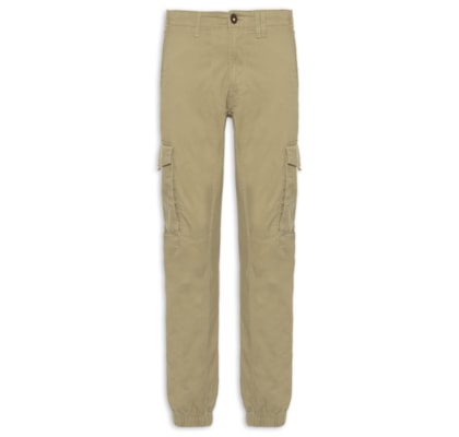Calça Masculina Cargo Slim Fit -  Bege