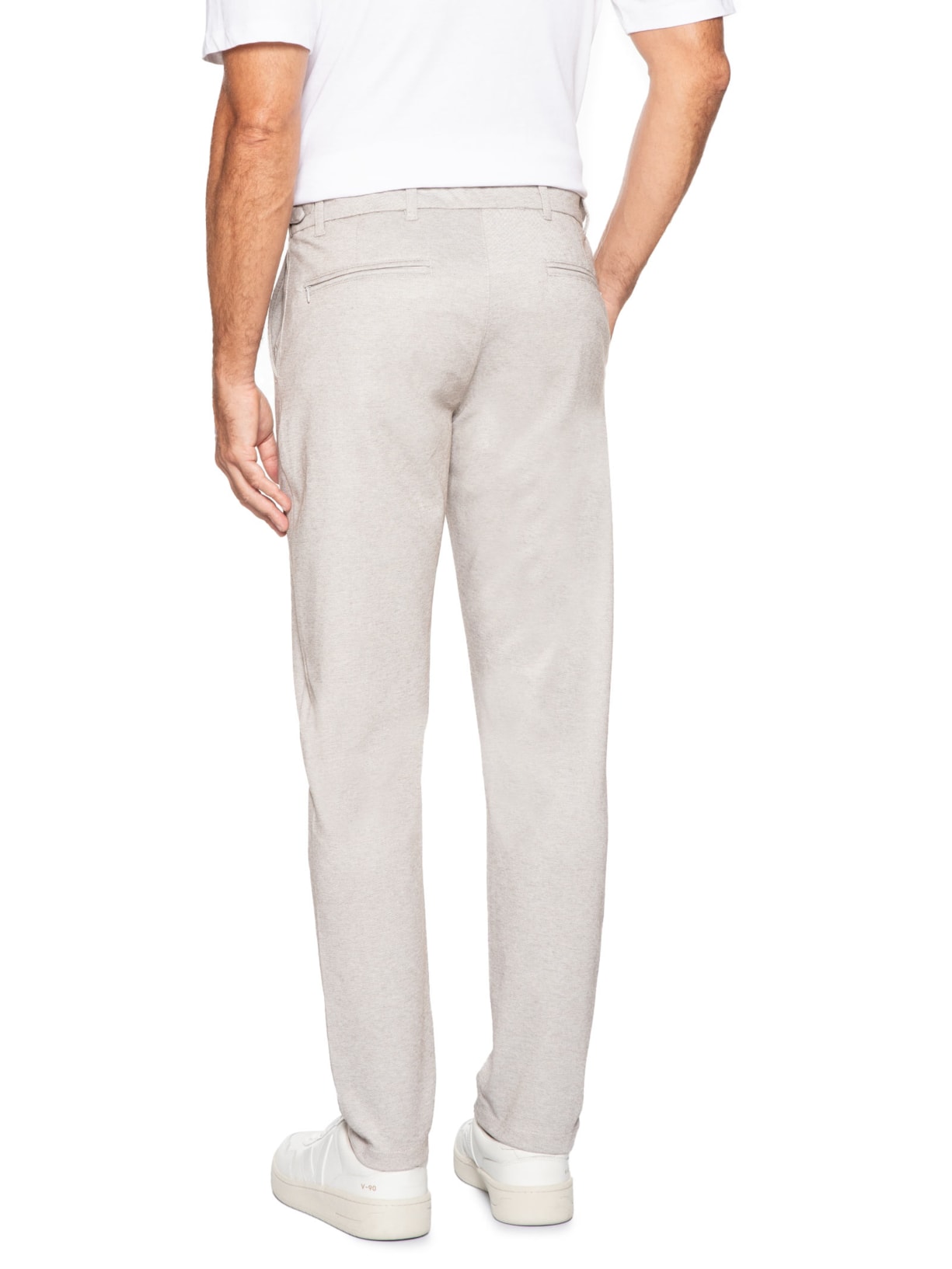 Calça Masculina Casual Cós Ajustável Bege '2 Essential