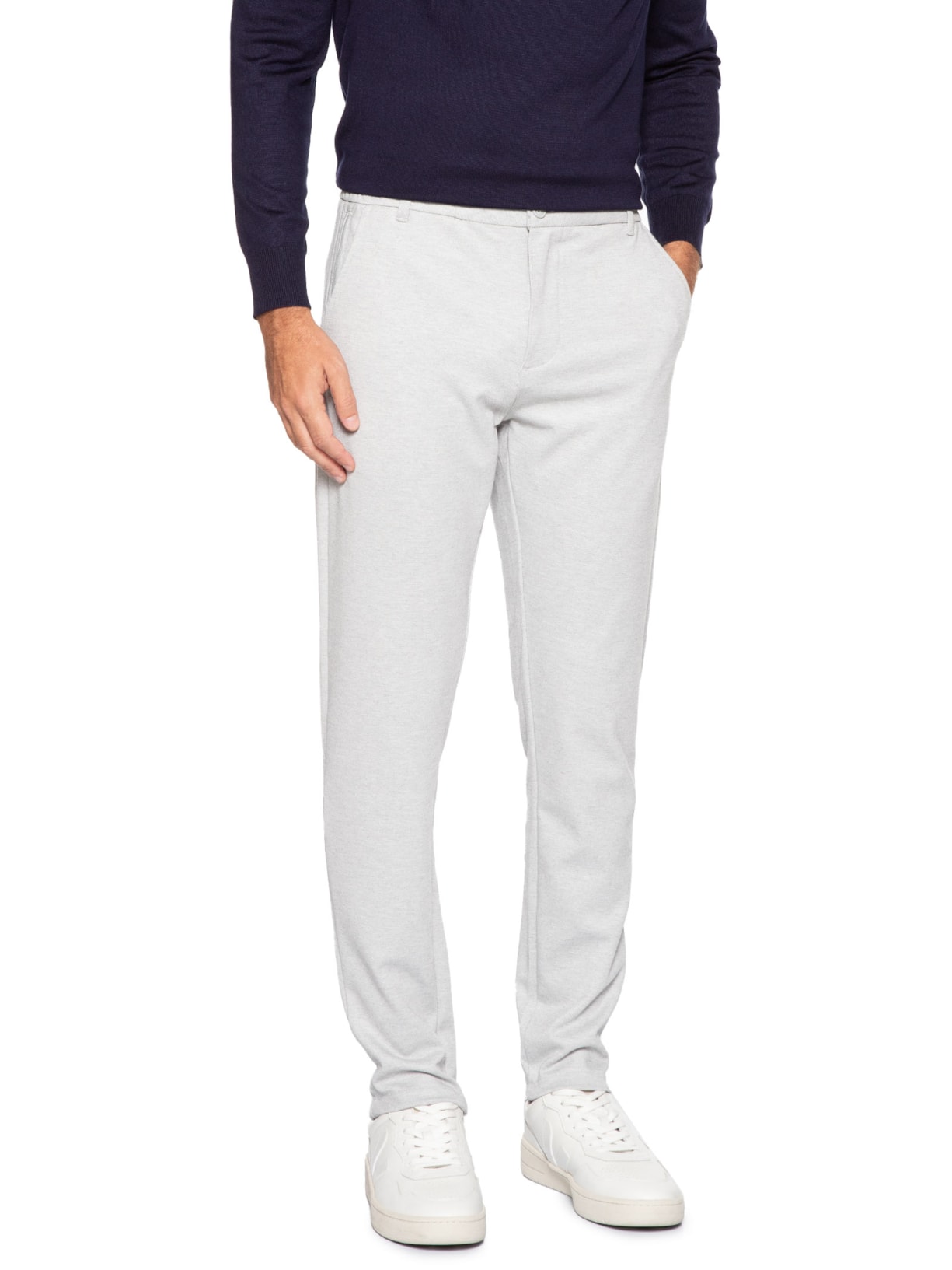 Calça Masculina Casual Cós Ajustável Cinza '2 Essential