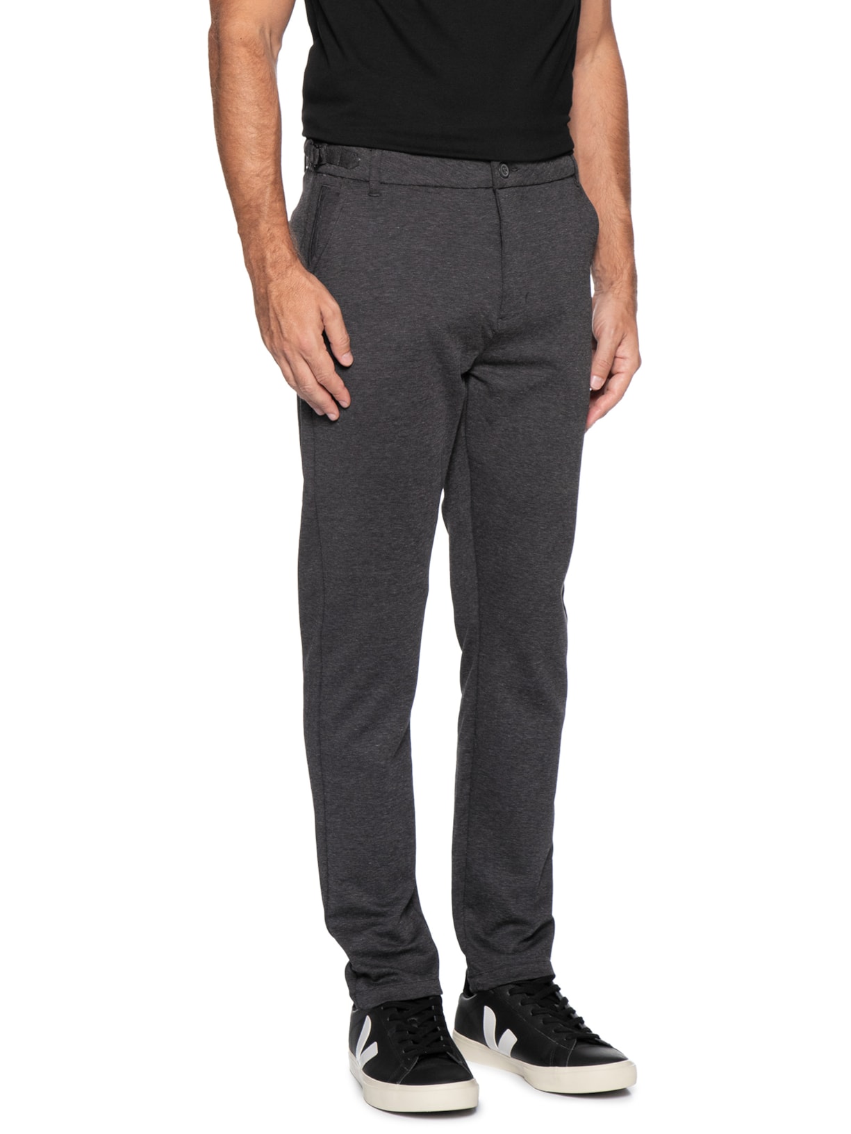 Calça Masculina Casual Cós Ajustável Cinza '2 Essential