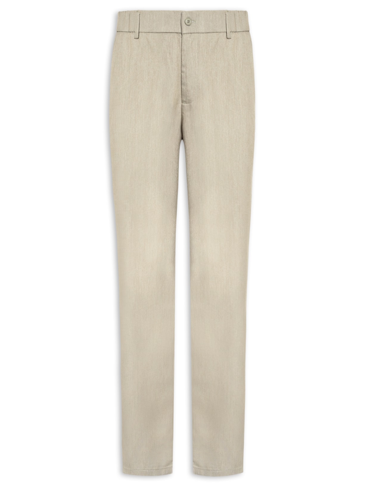 Calça Masculina Casual Cós Elástico Reta Bege '2 Essential
