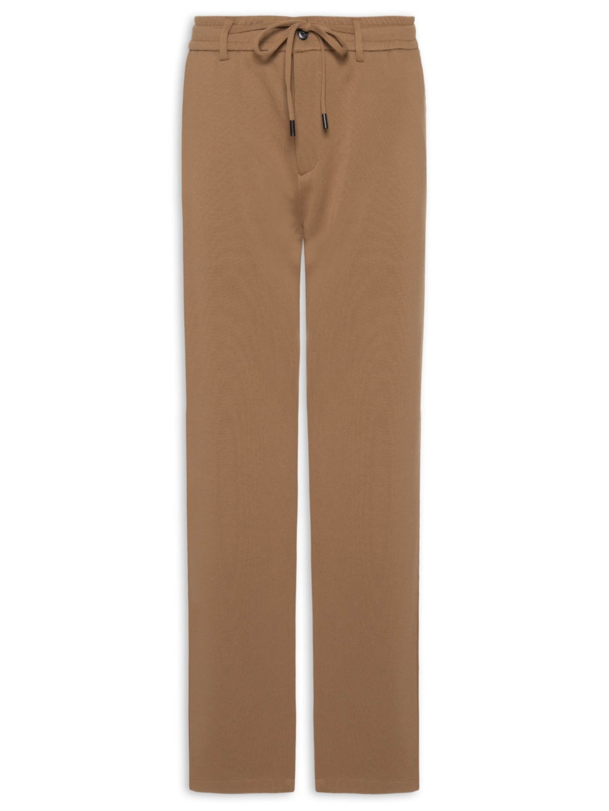 Calça Masculina Casual Cós Elástico Slim - Bege