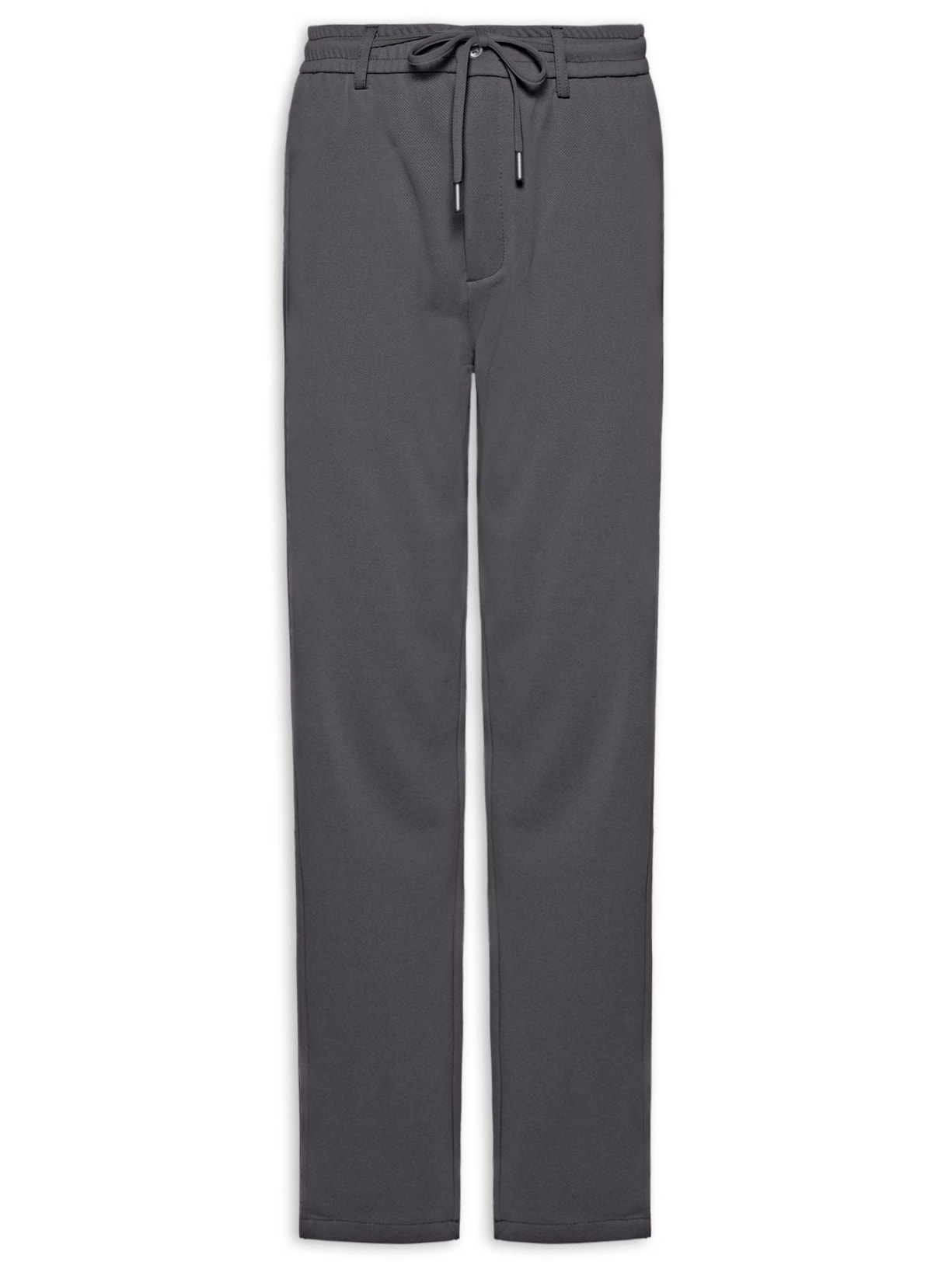 Calça Masculina Casual Cós Elástico Slim - Cinza