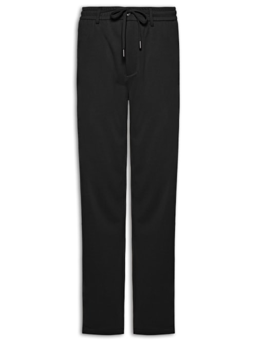 Calça Masculina Casual Cós Elástico Slim - Preto