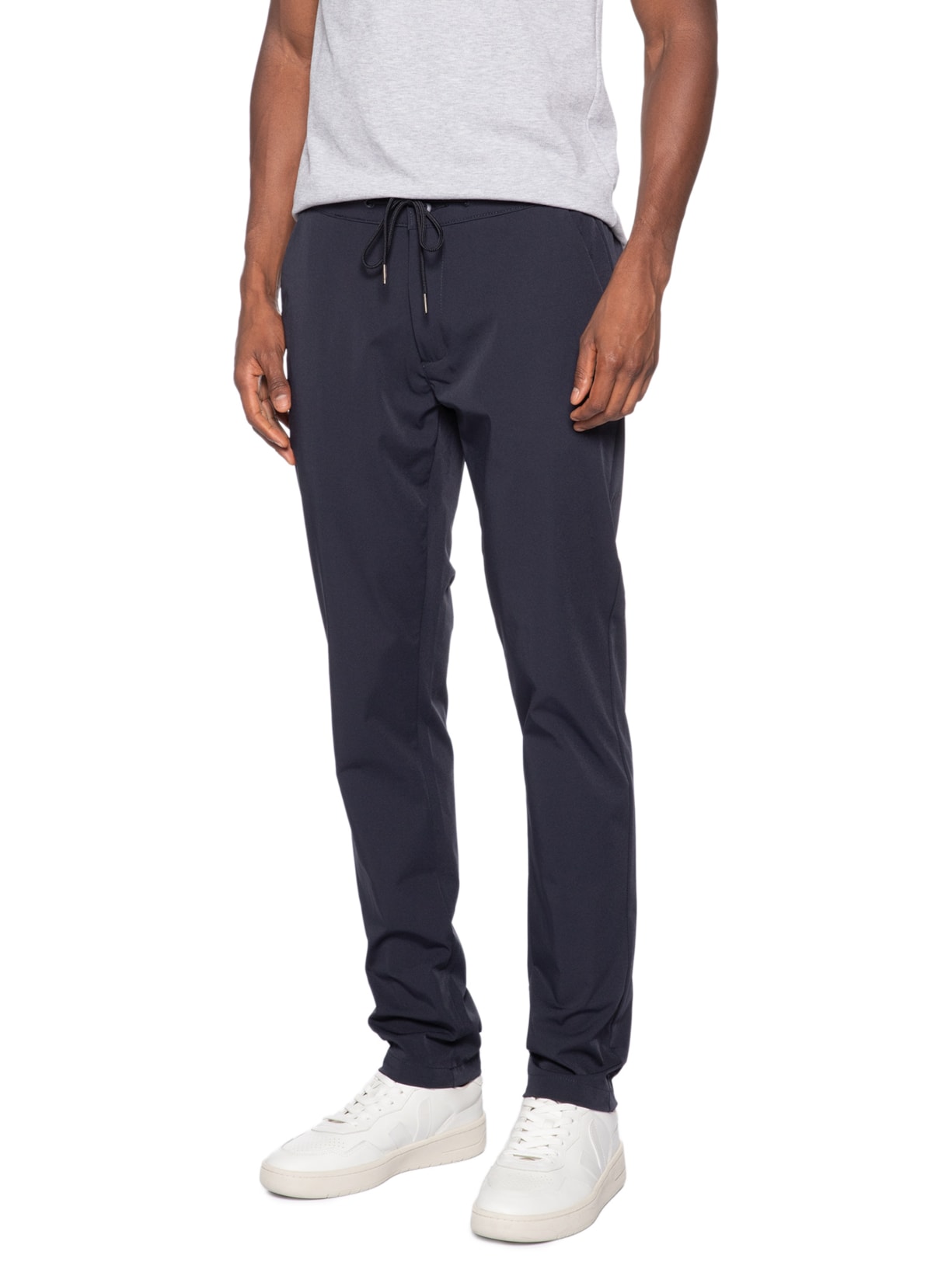 Calça Masculina Casual Elástico Slim Azul '2 Essential