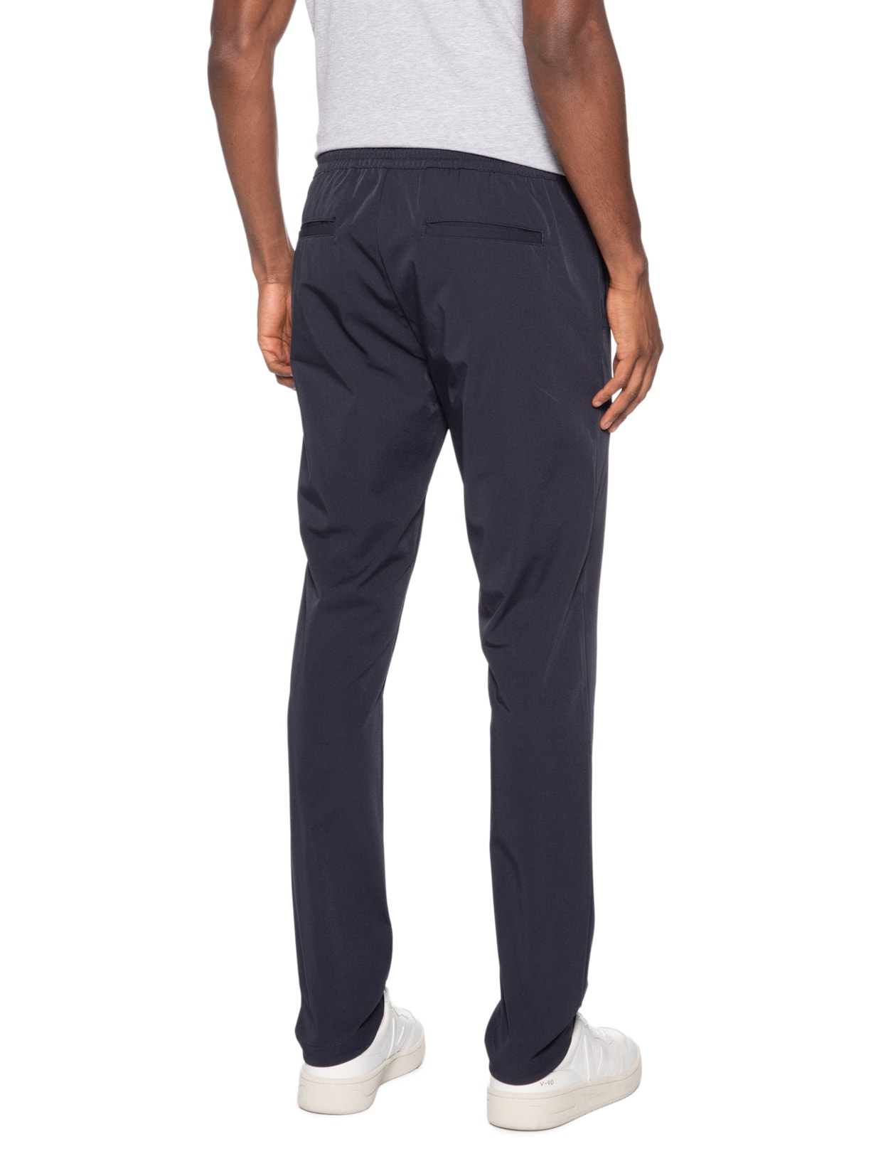 Calça Masculina Casual Elástico Slim Azul '2 Essential