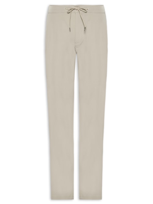 Calça Masculina Casual Elástico Slim - Bege