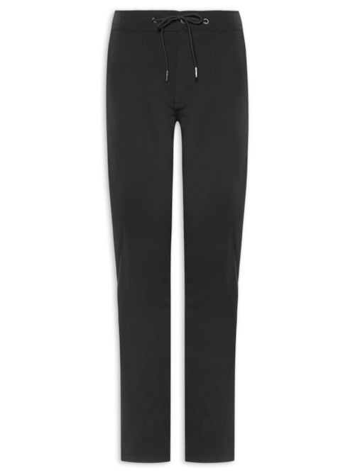 Calça Masculina Casual Elástico Slim - Preto