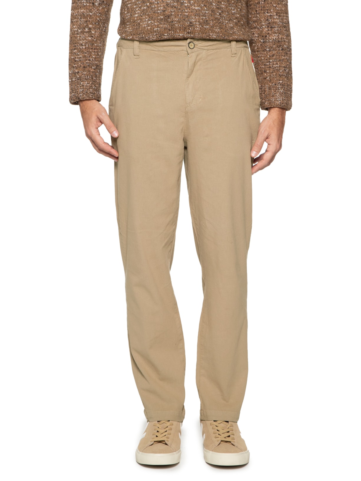 Calça Masculina Casual Linho Camp Reserva Bege - Main Image