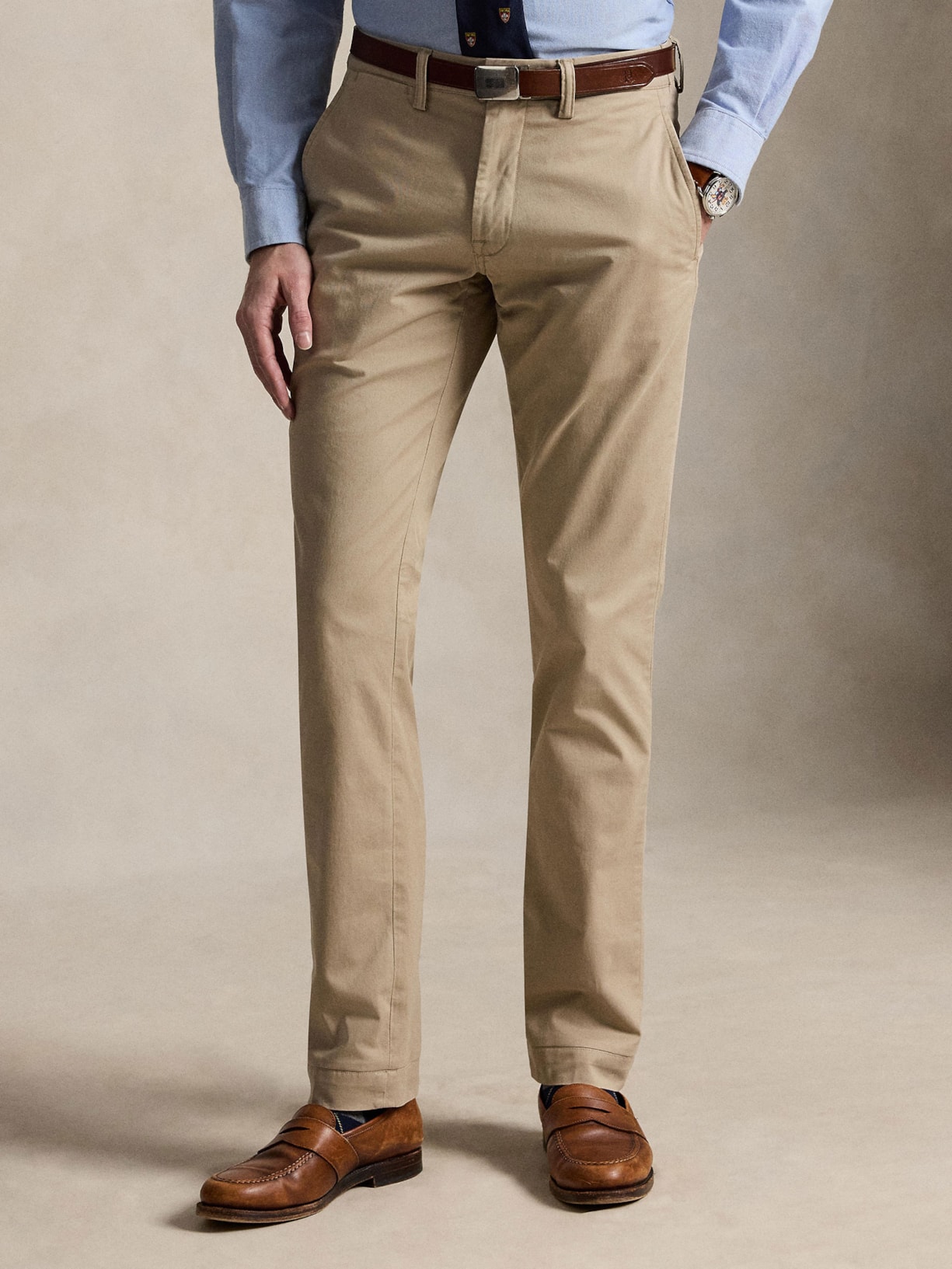 Calça Masculina Casual Slim Fit Bedford Pant Bege Polo Ralph Lauren