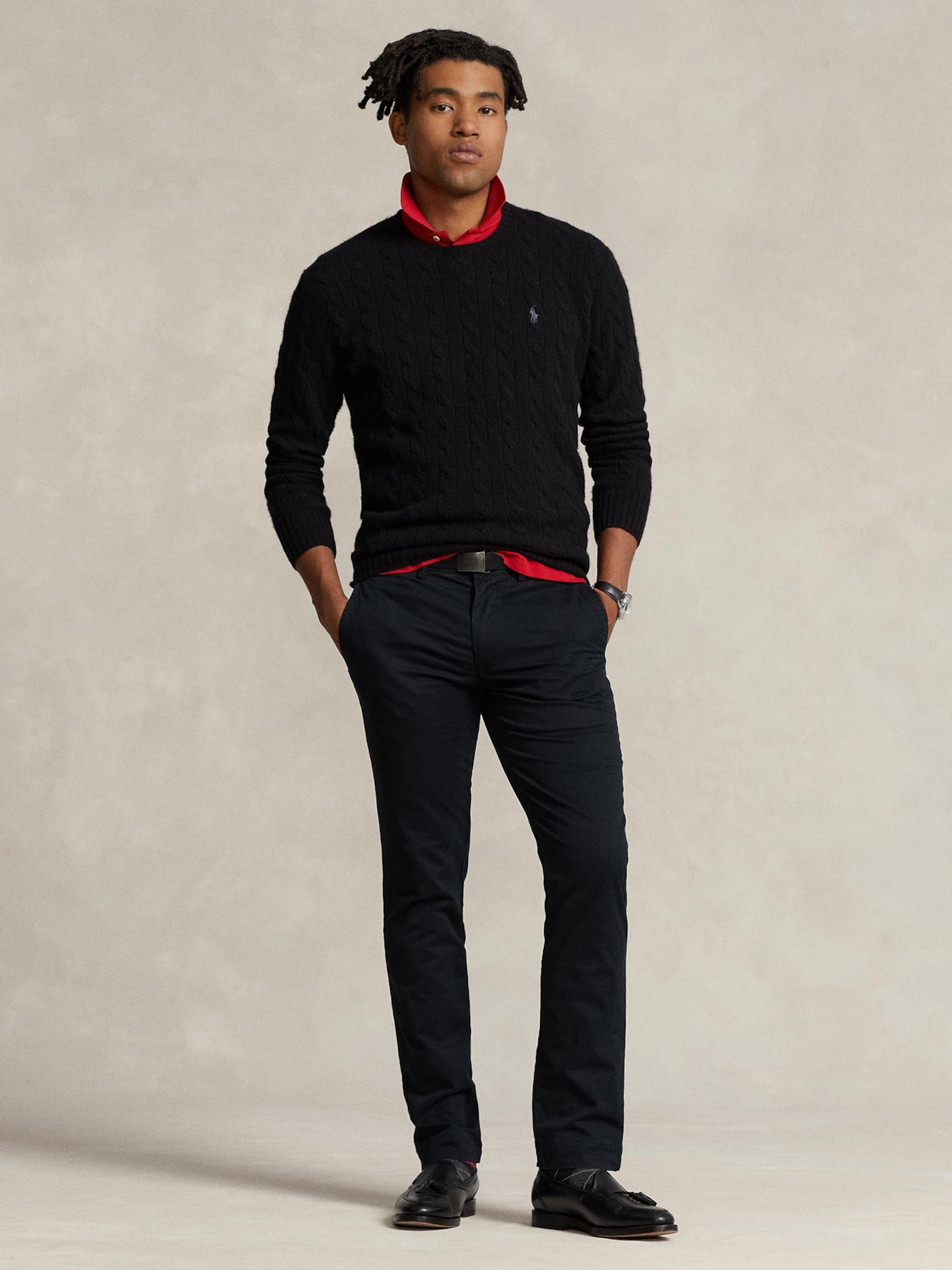 Calça Masculina Casual Slim Fit Bedford Pant Preto Polo Ralph Lauren